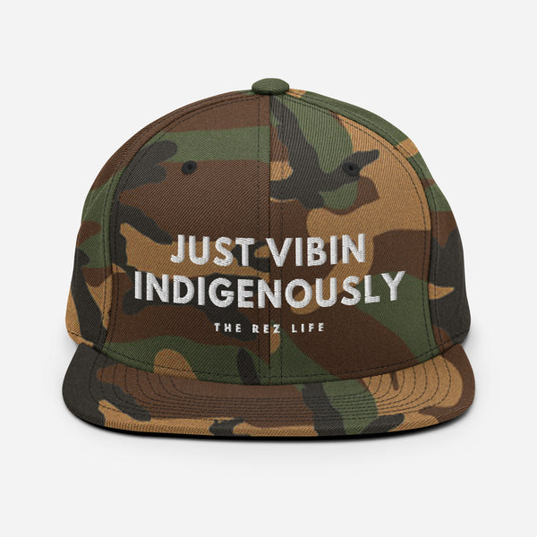 There I Was Just Vibin Indigenously Snapback