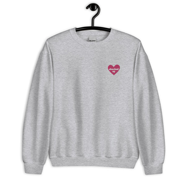 Shacked Up Heart Embroidered Crewneck