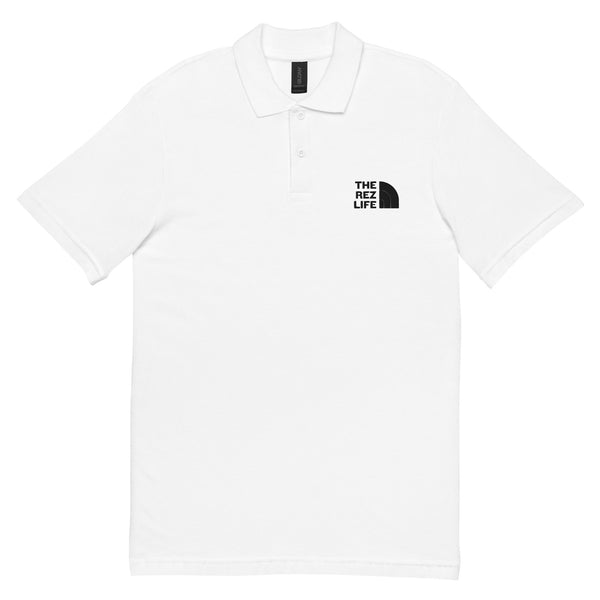 The Rez Life Black Embroidered Polo Shirt