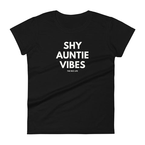 Hand Covering Mouth - Shy Auntie Vibes Women's Tee