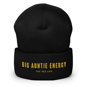 Big Auntie Energy™ Black & Gold Beanie